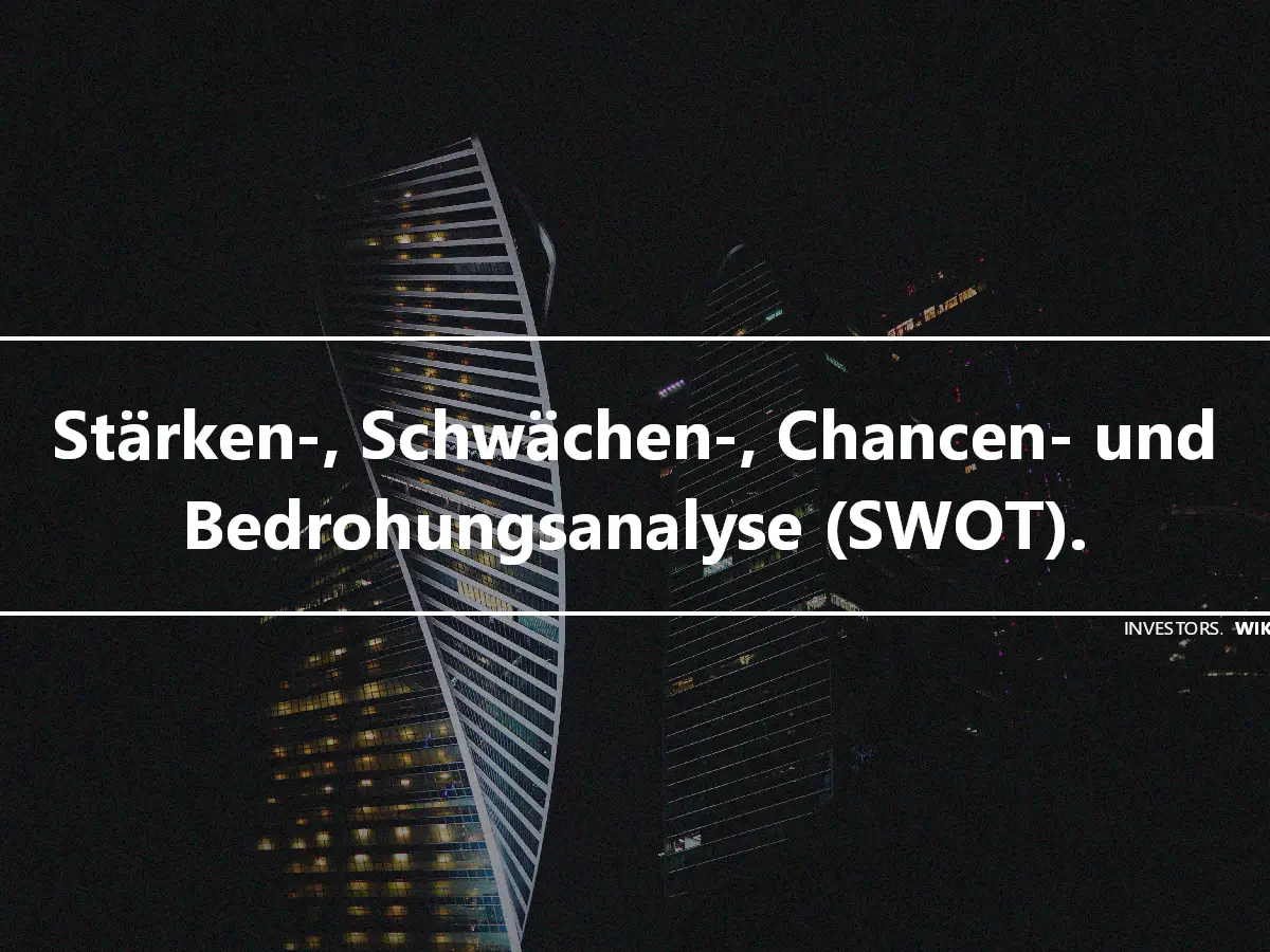 Stärken-, Schwächen-, Chancen- und Bedrohungsanalyse (SWOT).