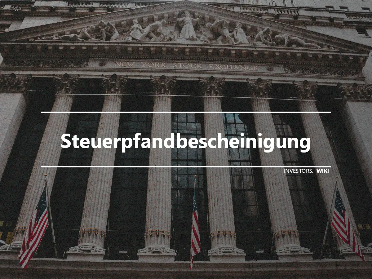 Steuerpfandbescheinigung