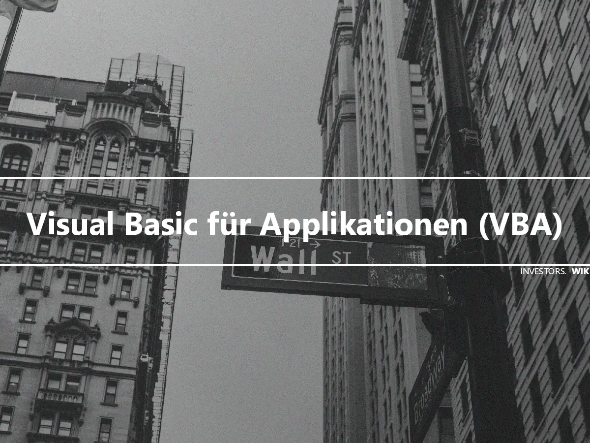 Visual Basic für Applikationen (VBA)