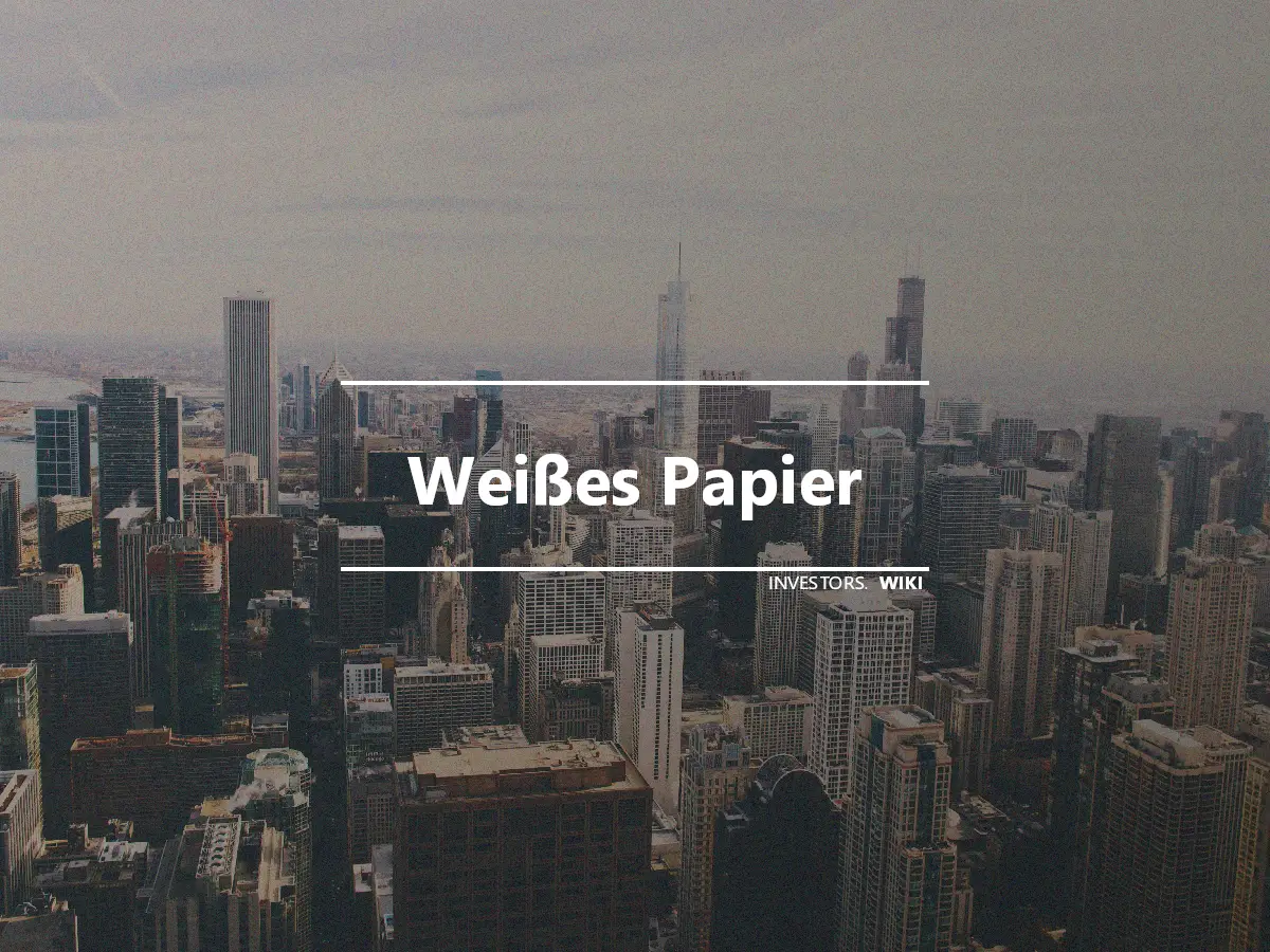 Weißes Papier