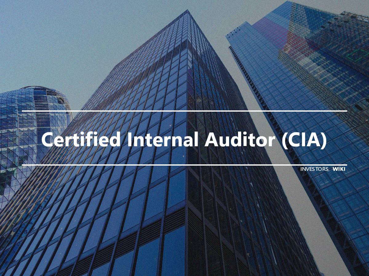 Certified Internal Auditor CIA Investor s Wiki