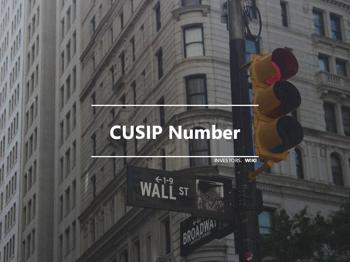 CUSIP Number Investor's wiki
