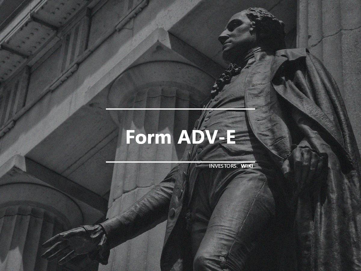 Form Adv E