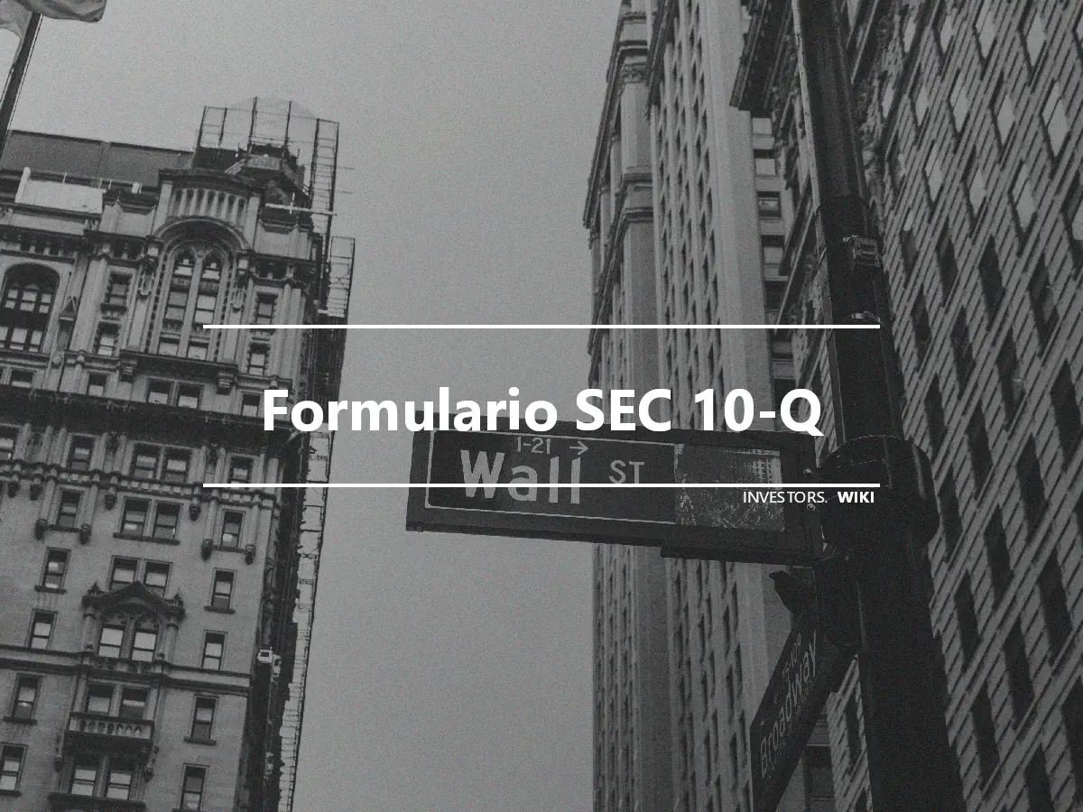 Formulario SEC 10-Q