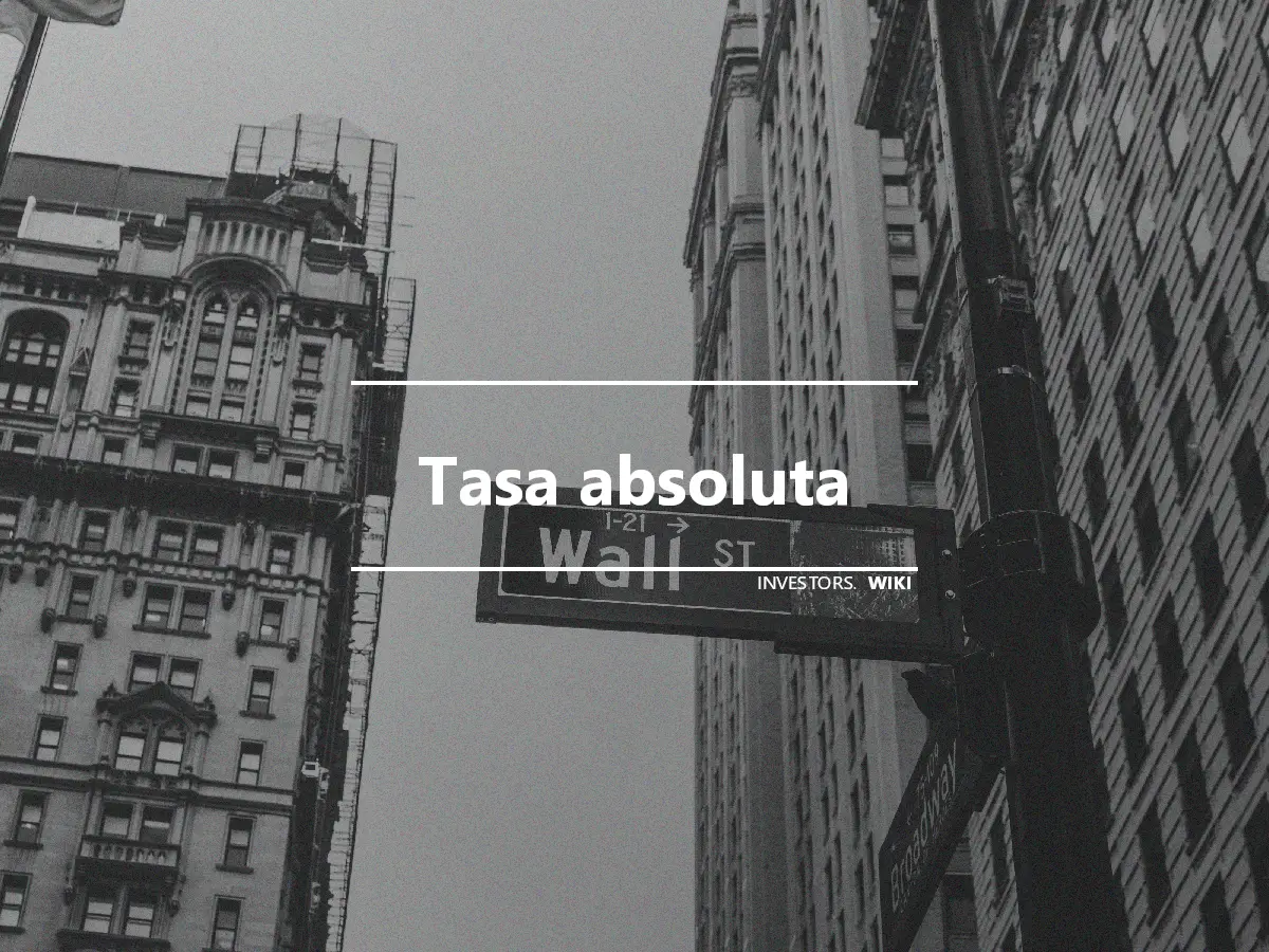 Tasa absoluta