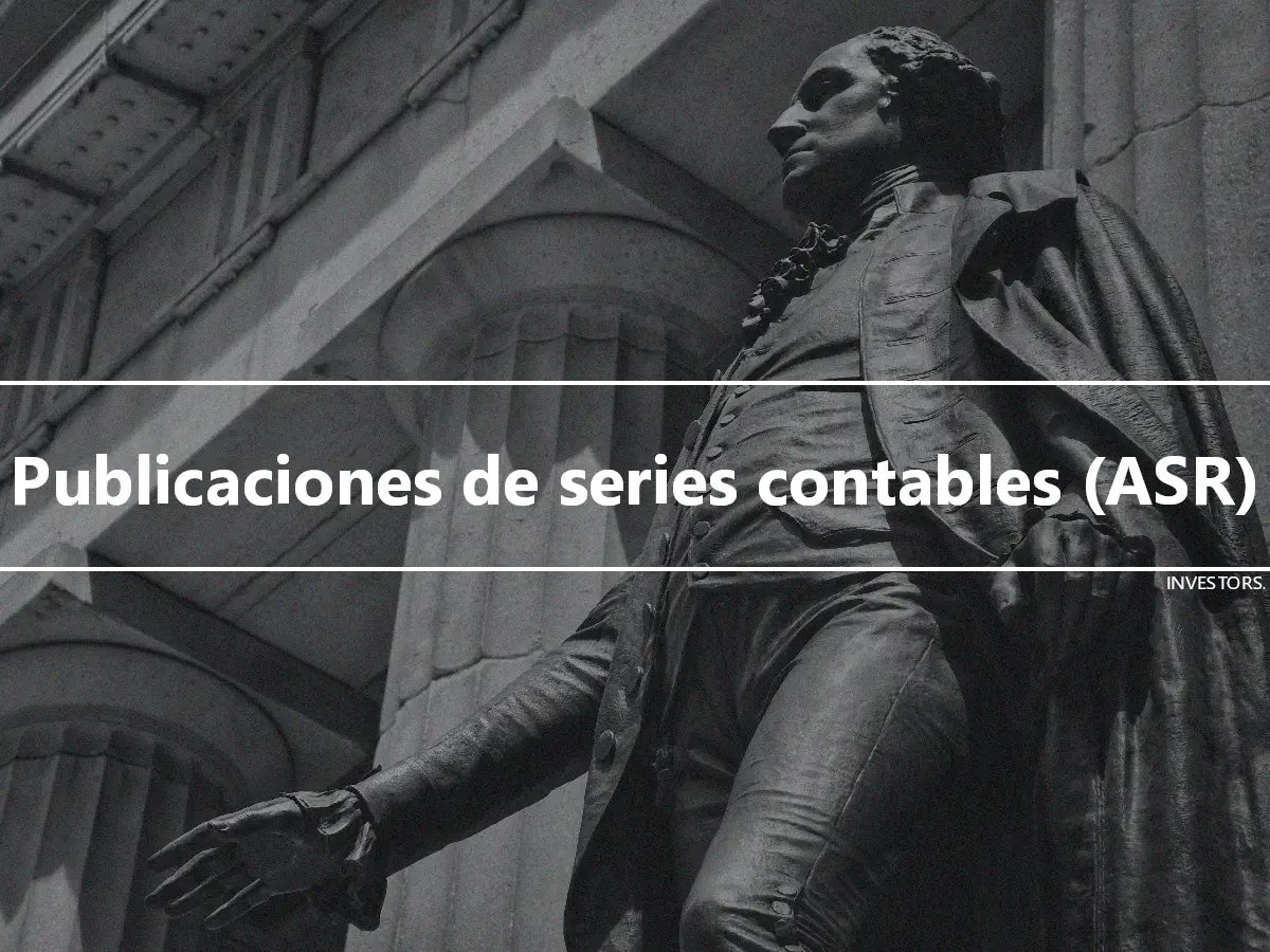 Publicaciones de series contables (ASR)