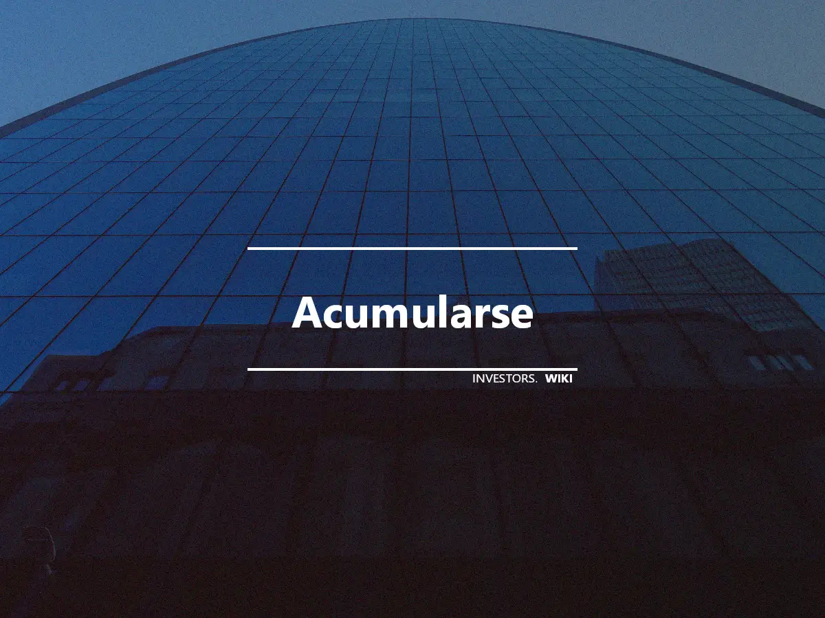 Acumularse