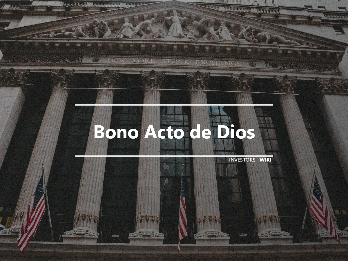 Bono Acto de Dios