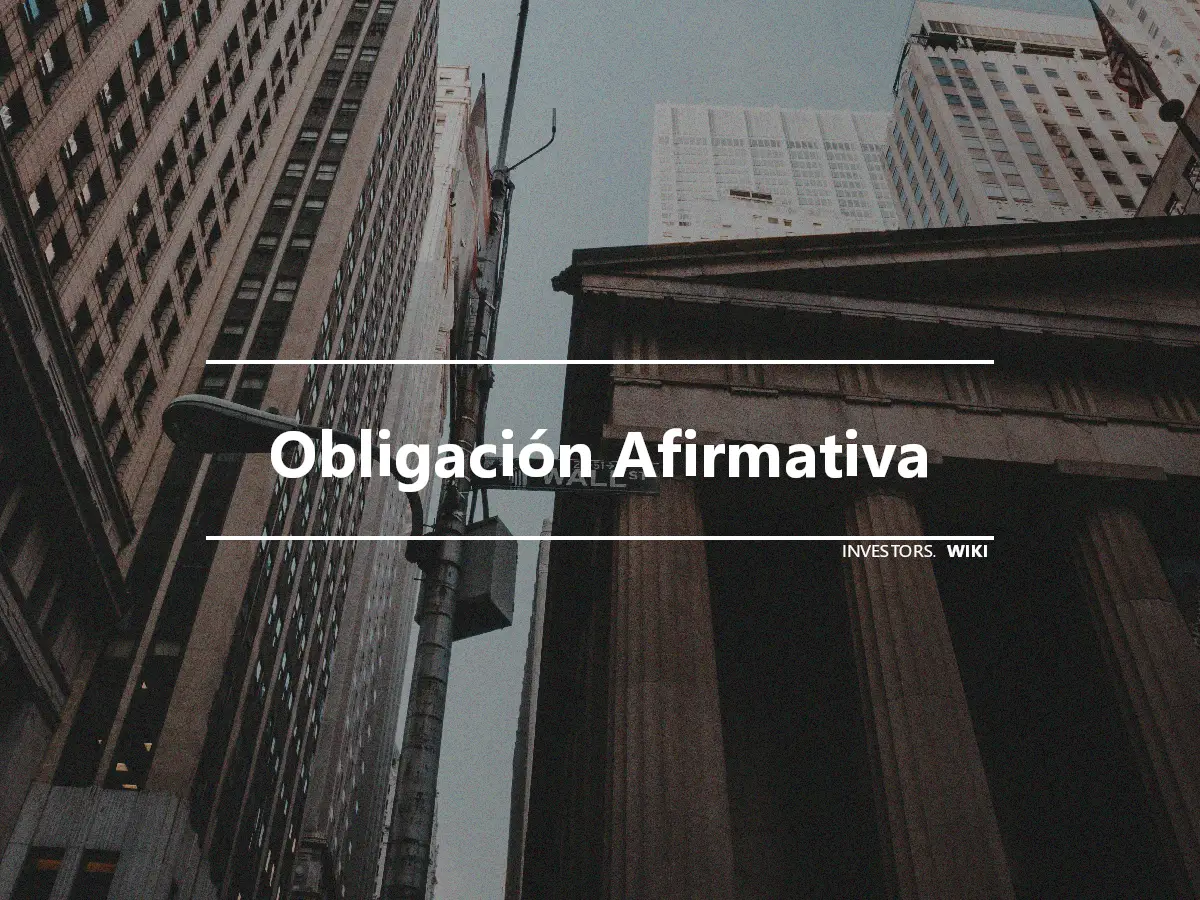 Obligación Afirmativa