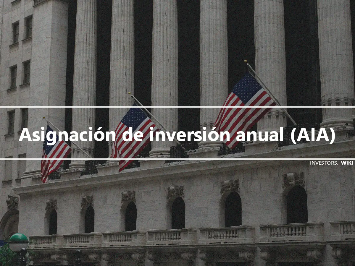 Asignación de inversión anual (AIA)