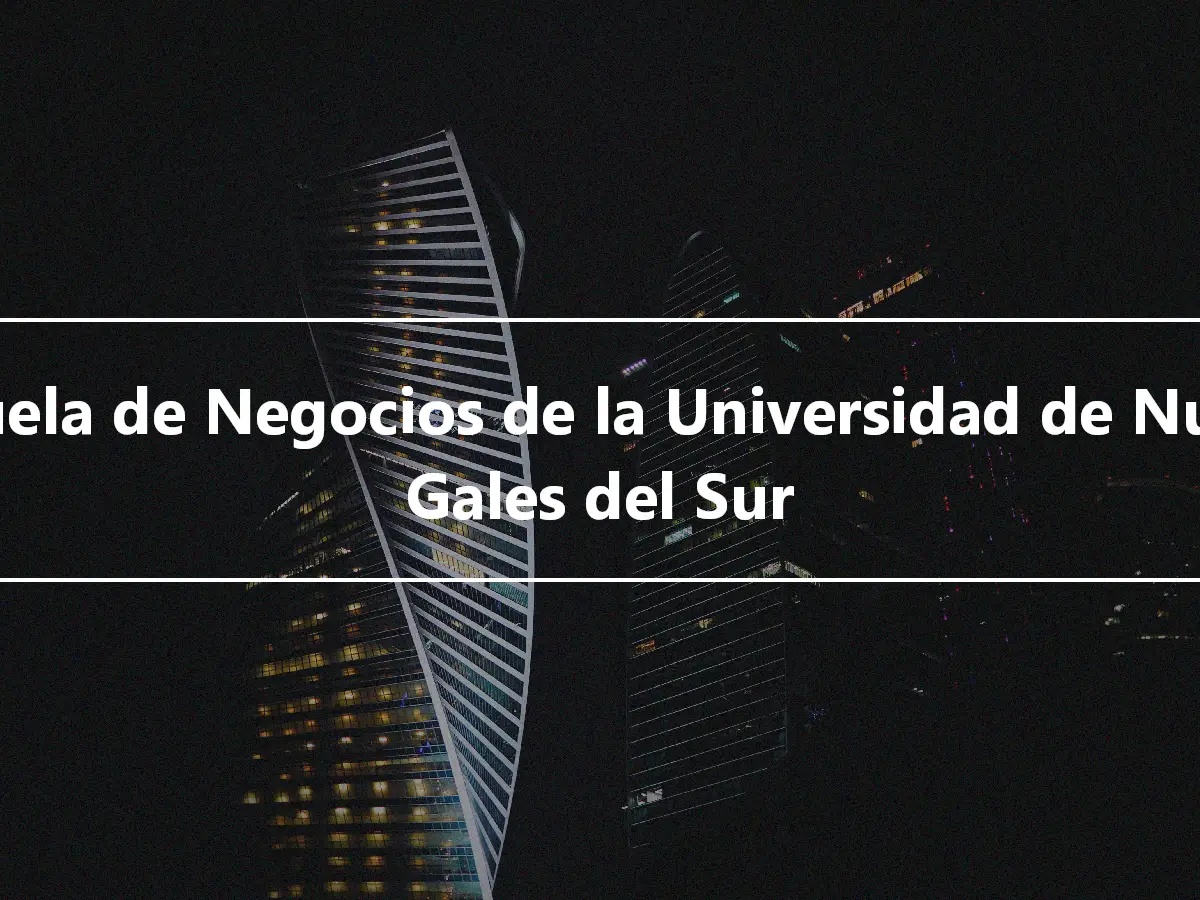 Escuela de Negocios de la Universidad de Nueva Gales del Sur