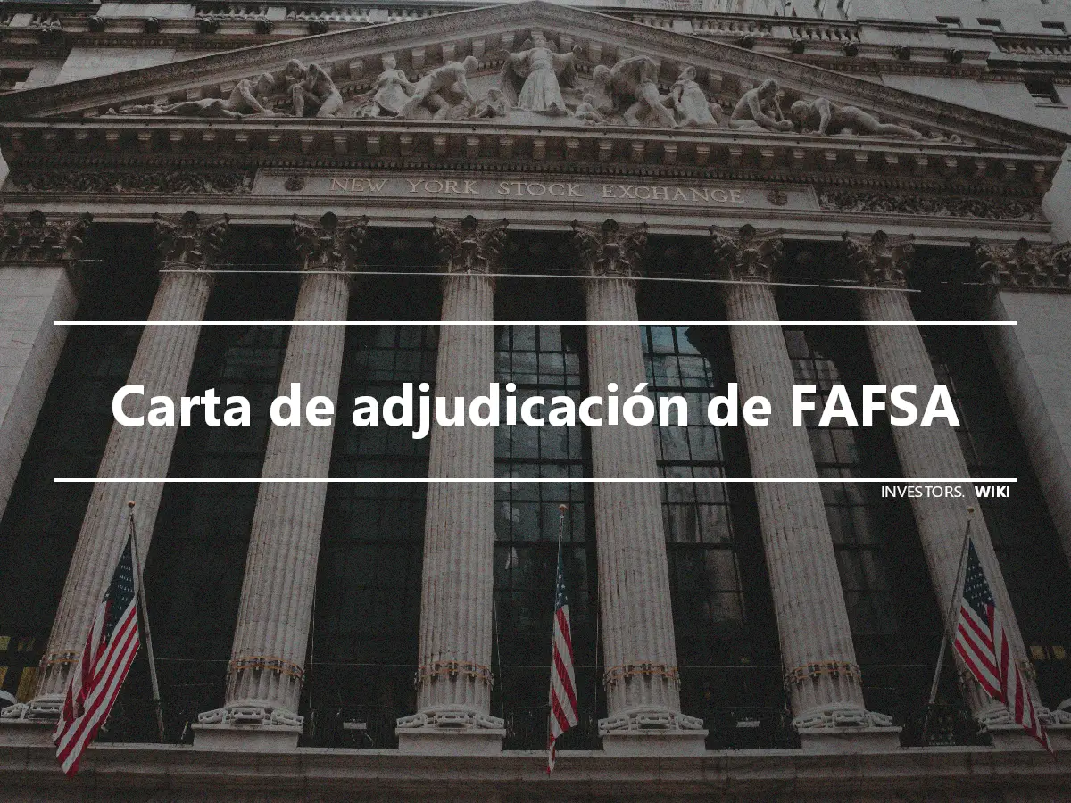 Carta de adjudicación de FAFSA