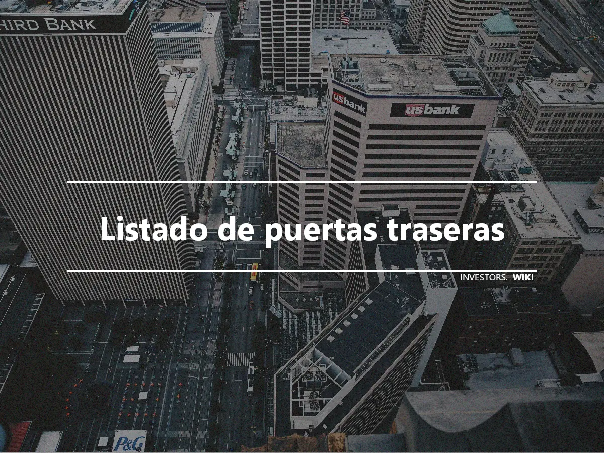 Listado de puertas traseras