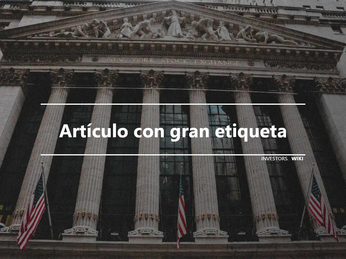 Artículo con gran etiqueta