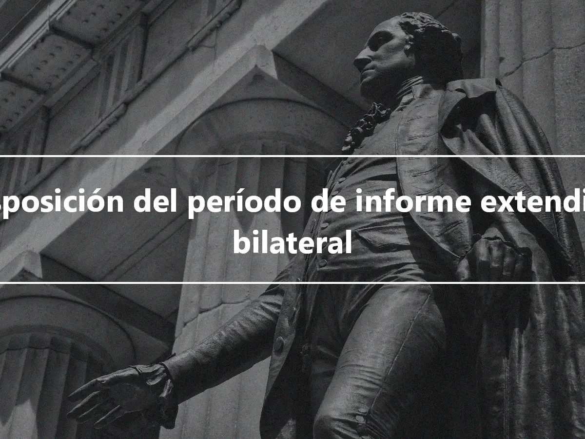 Disposición del período de informe extendido bilateral