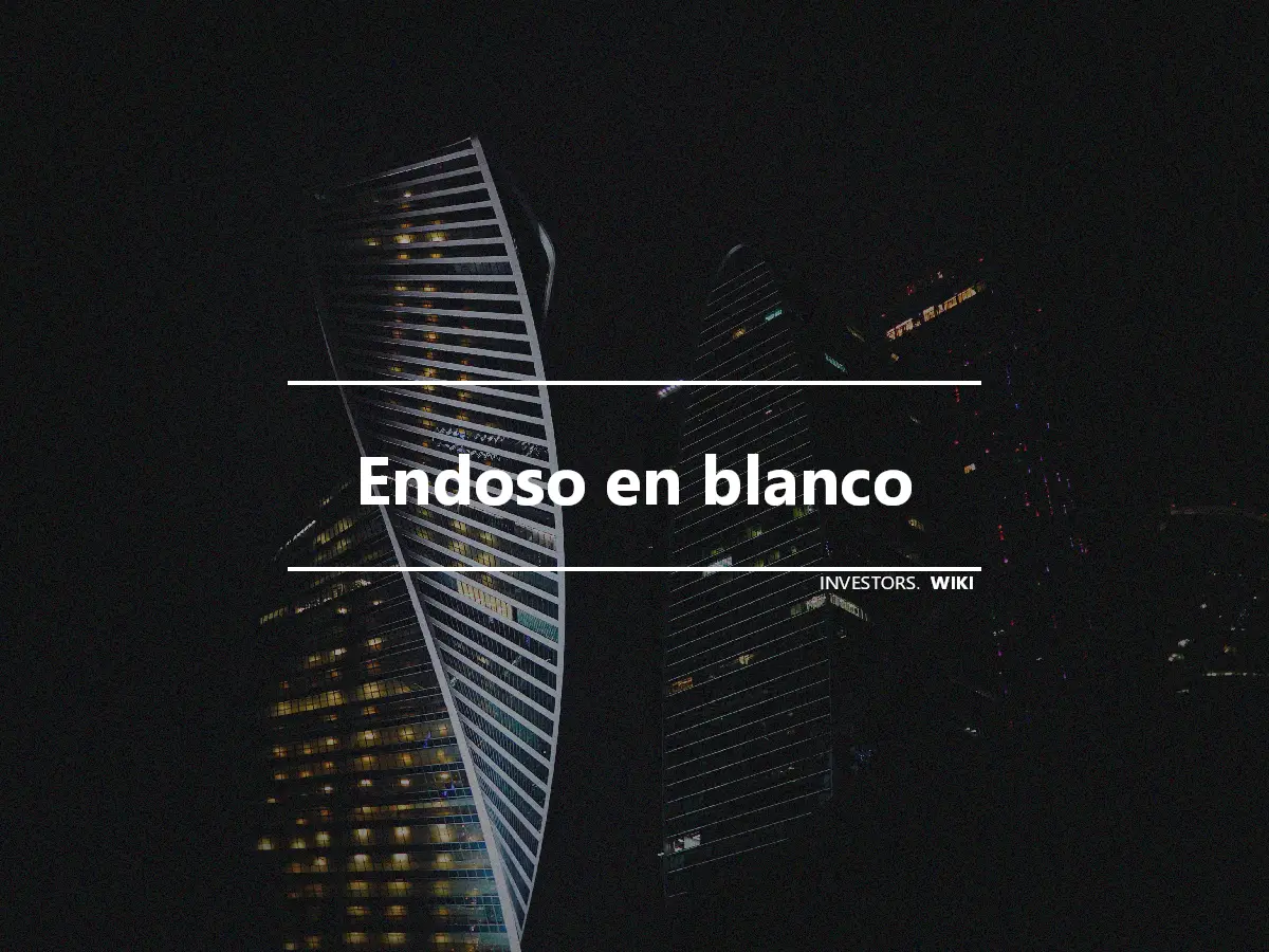 Endoso en blanco