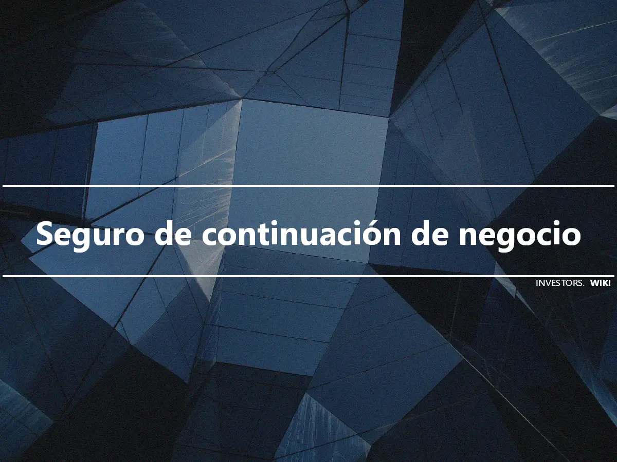 Seguro de continuación de negocio