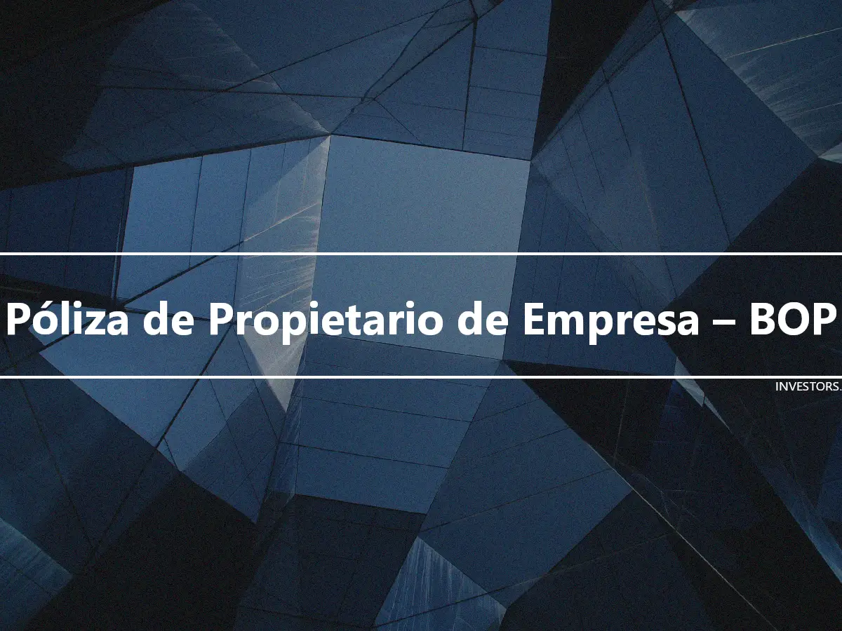 Póliza de Propietario de Empresa – BOP