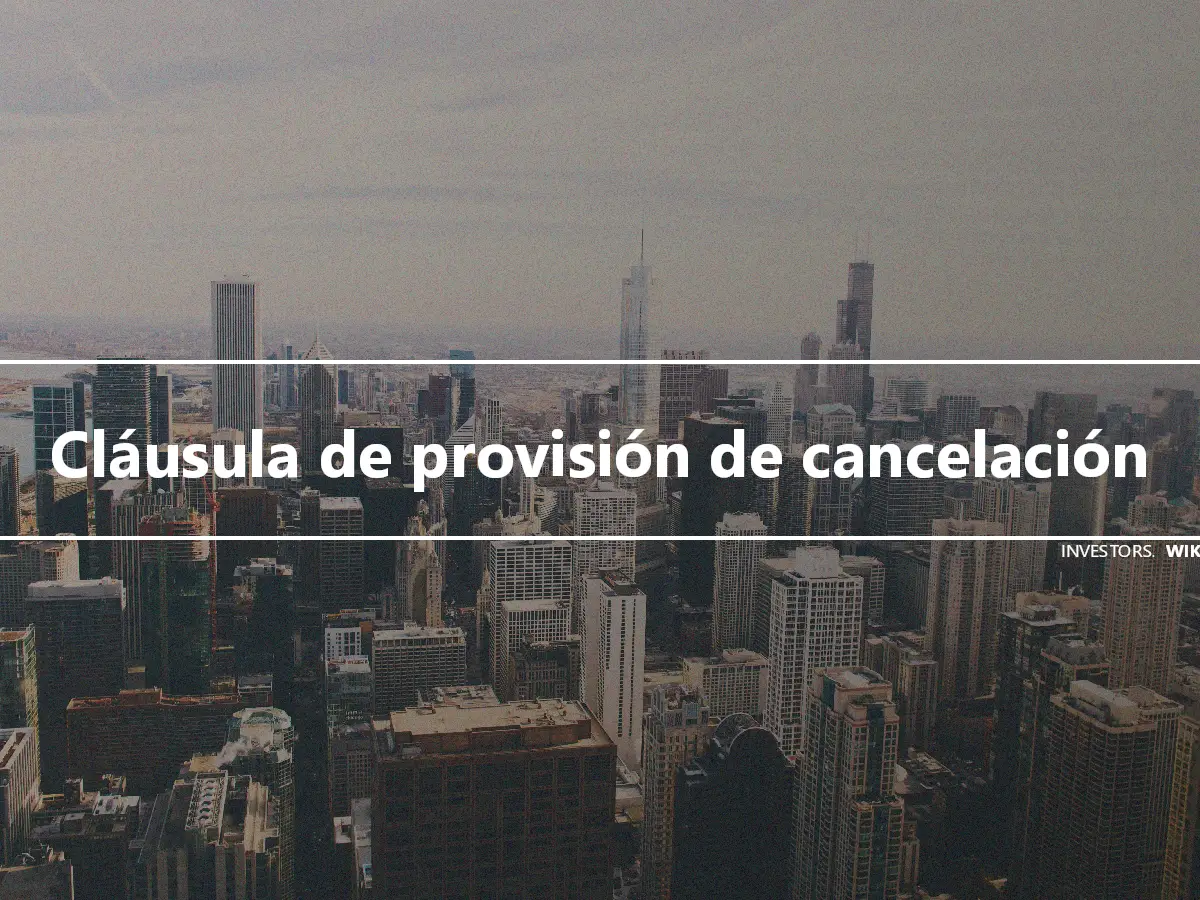 Cláusula de provisión de cancelación