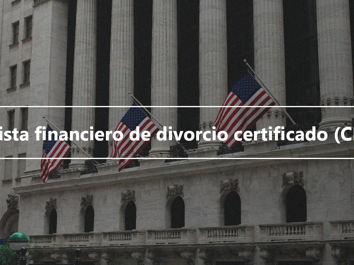Analista financiero de divorcio certificado (CDFA)