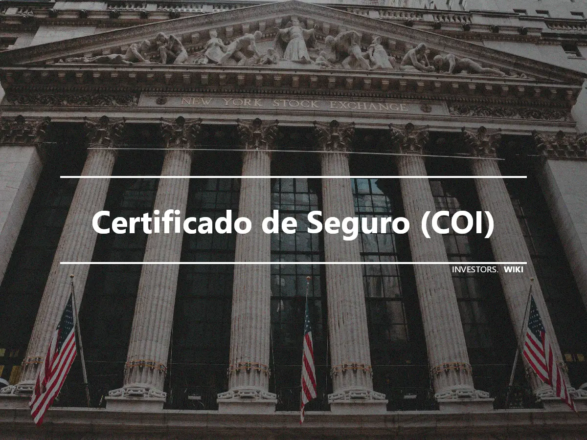 Certificado de Seguro (COI)