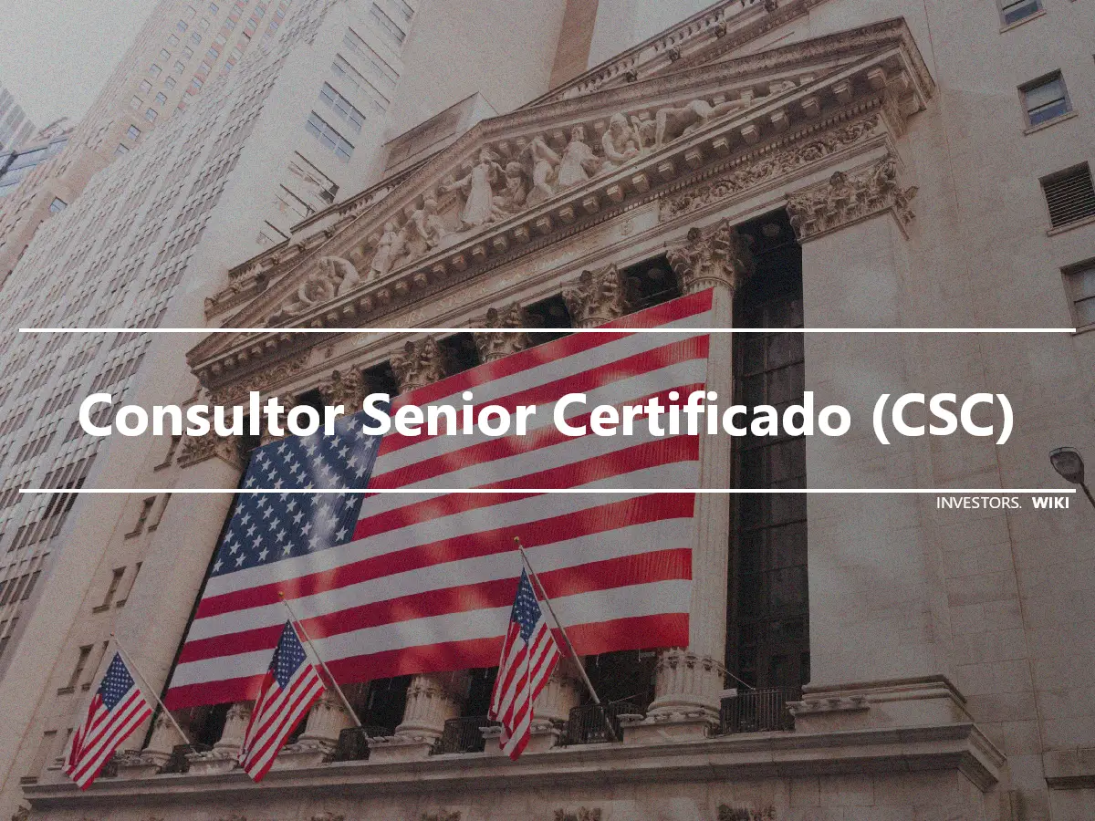 Consultor Senior Certificado (CSC)