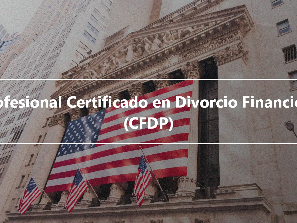 Profesional Certificado en Divorcio Financiero (CFDP)