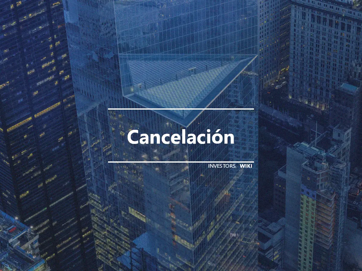 Cancelación