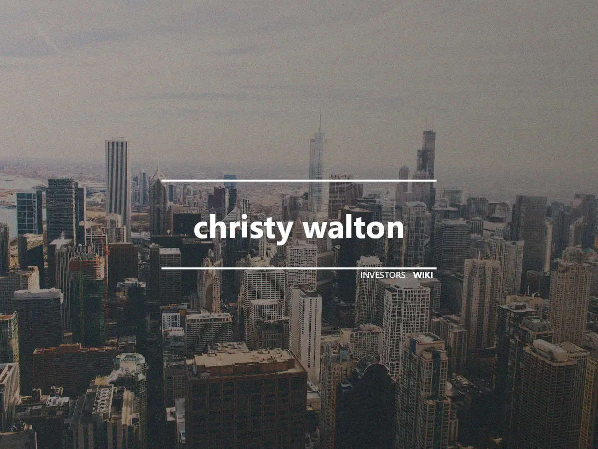 christy walton