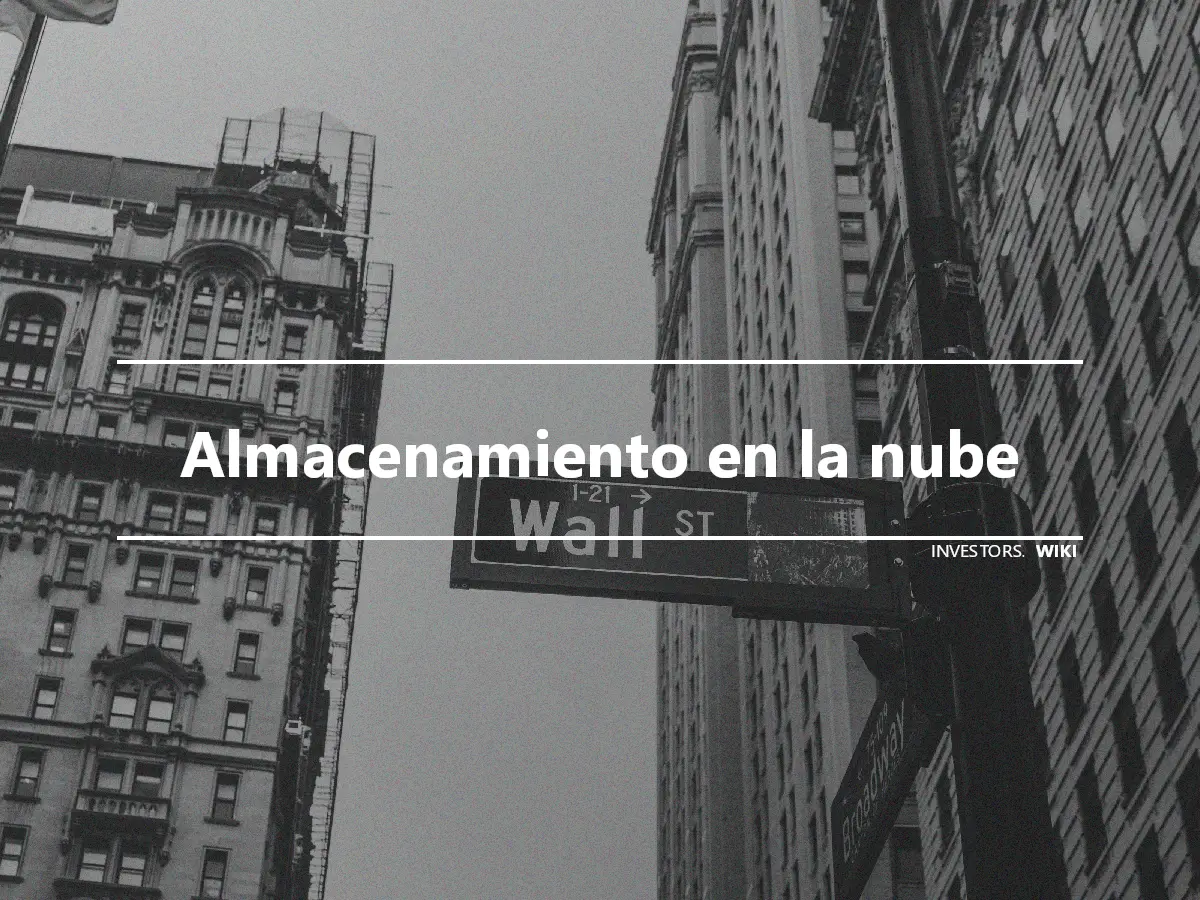 Almacenamiento en la nube