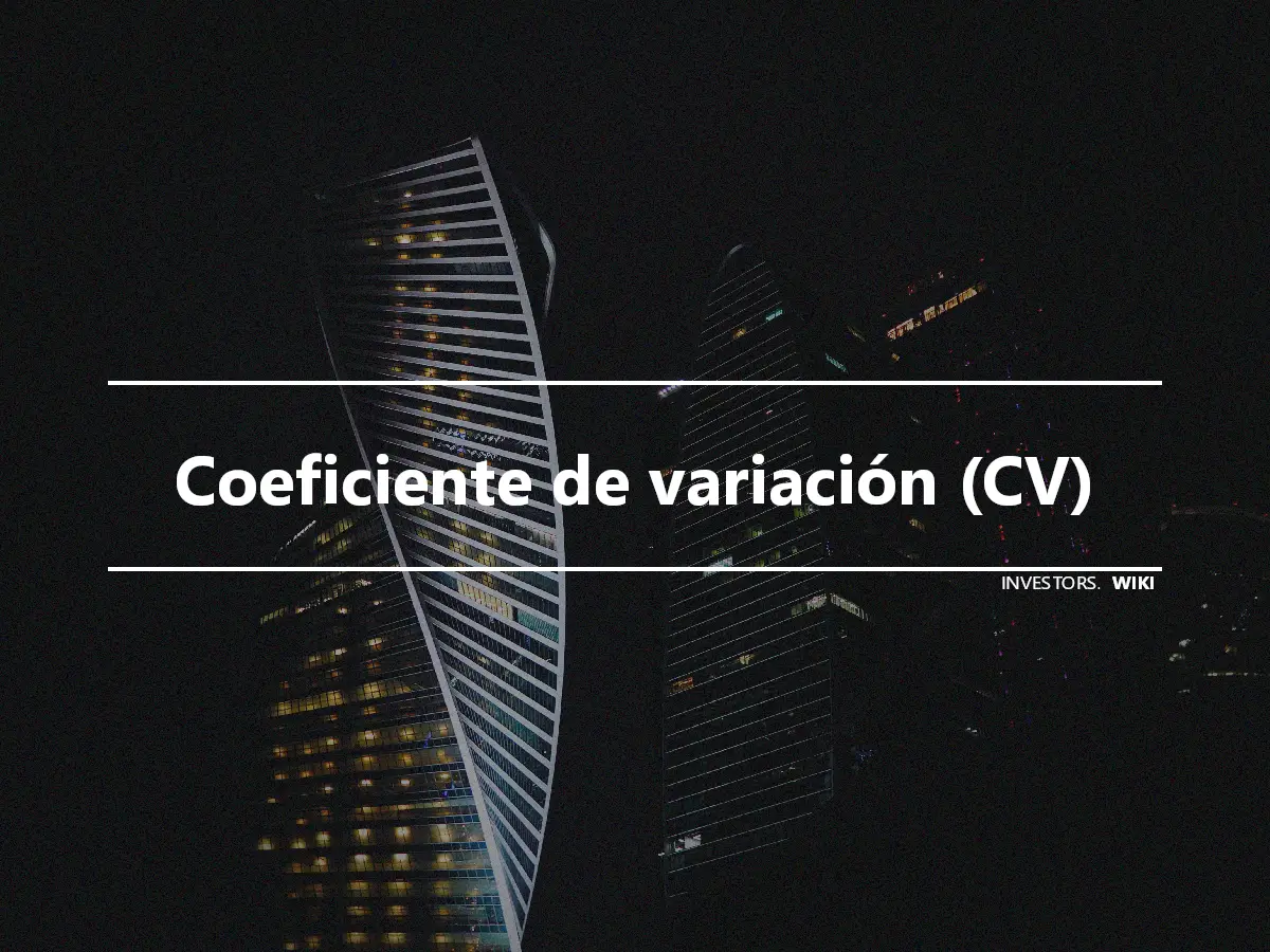 Coeficiente de variación (CV)