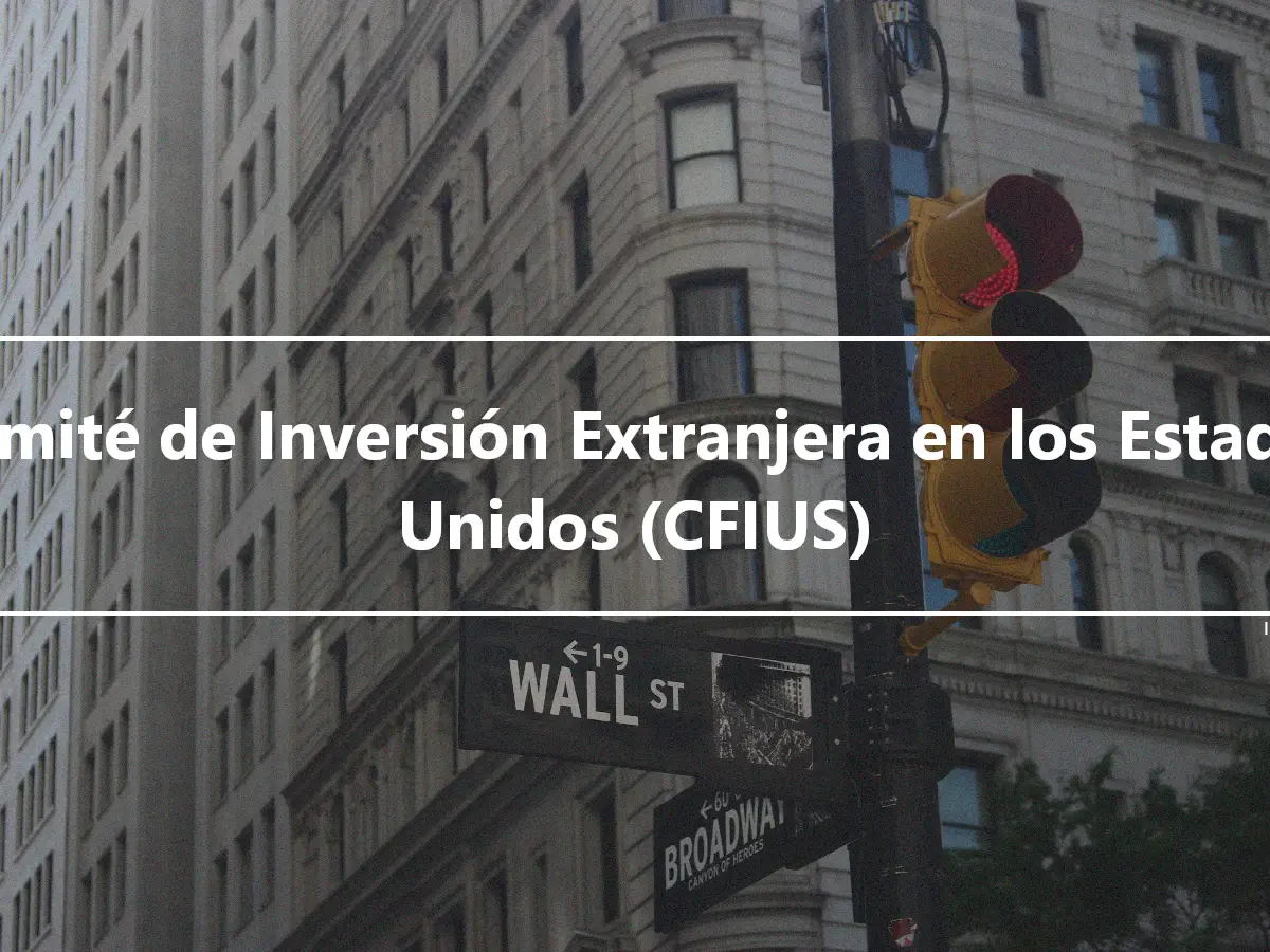 Comité de Inversión Extranjera en los Estados Unidos (CFIUS)