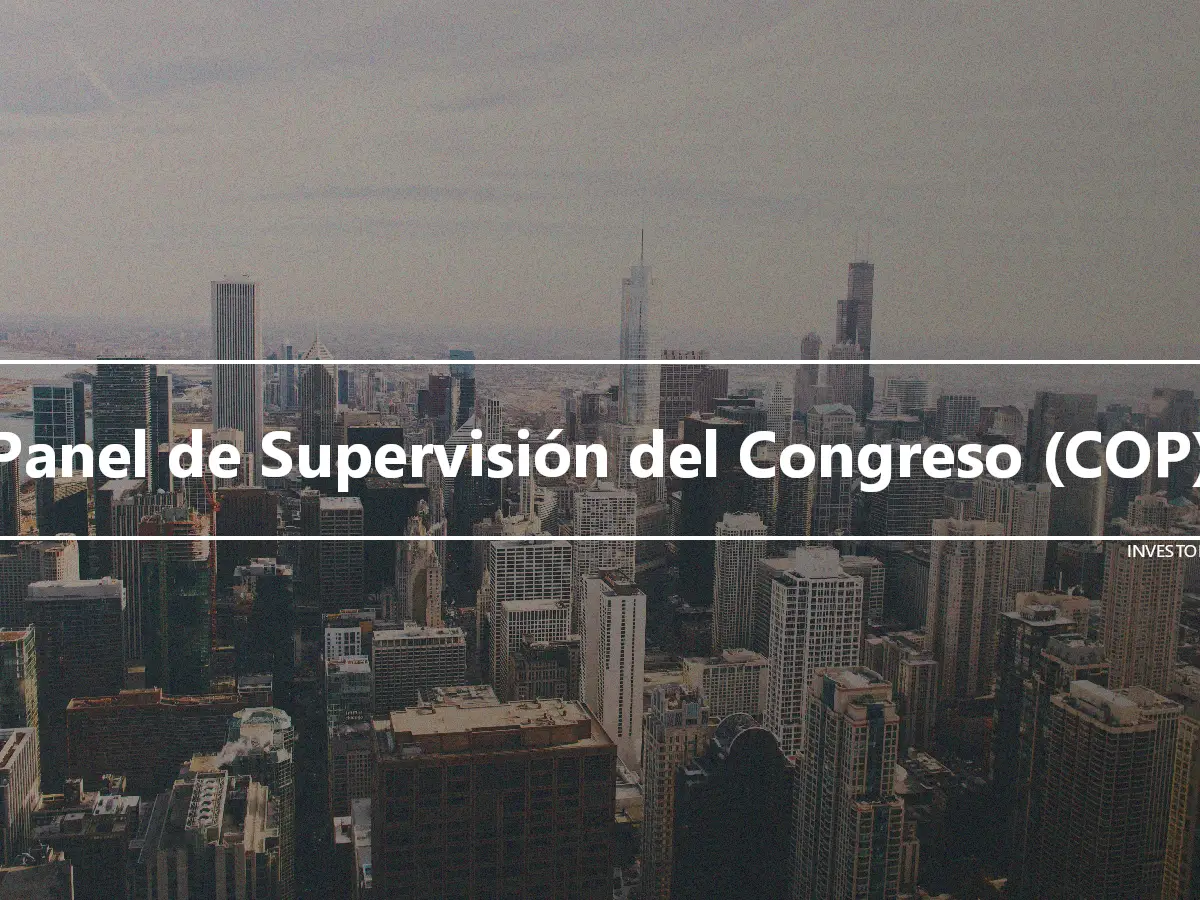 Panel de Supervisión del Congreso (COP)
