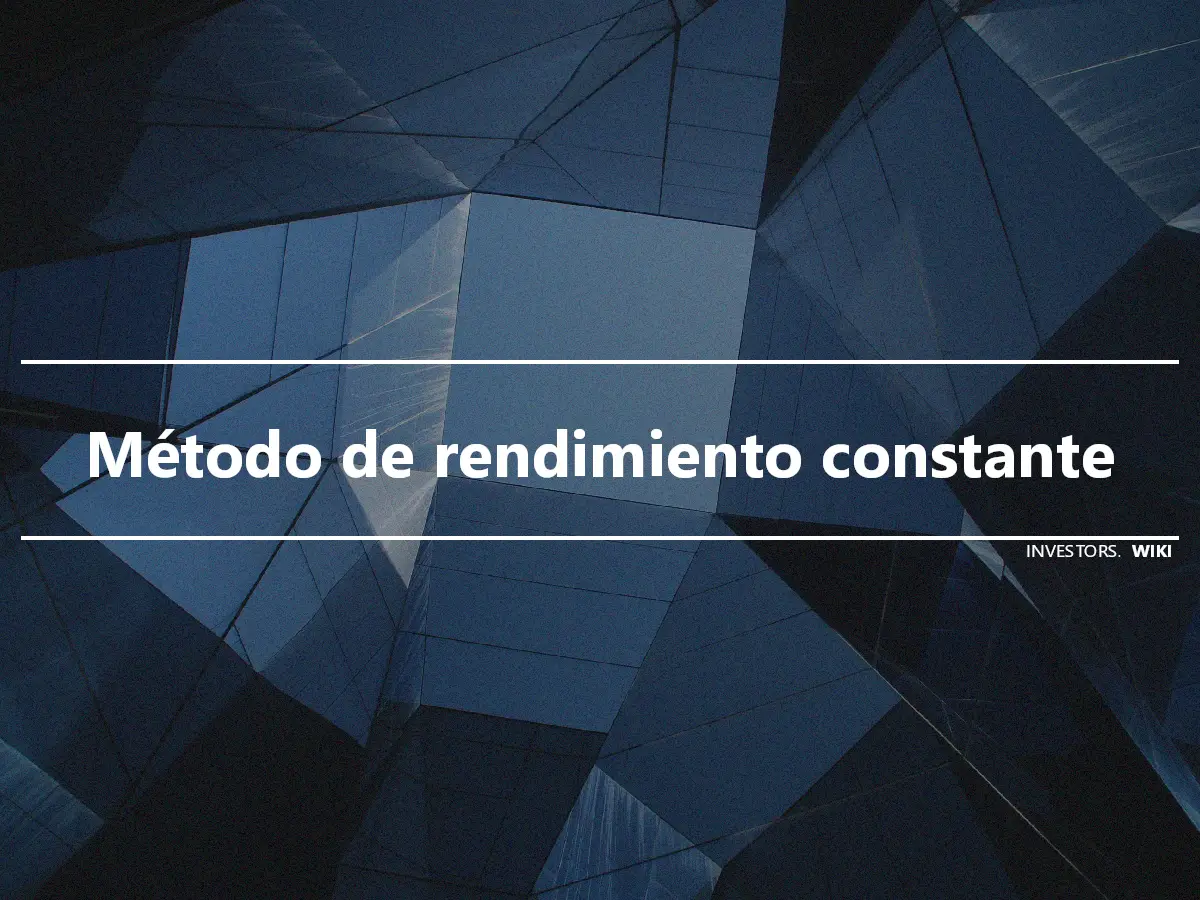 Método de rendimiento constante