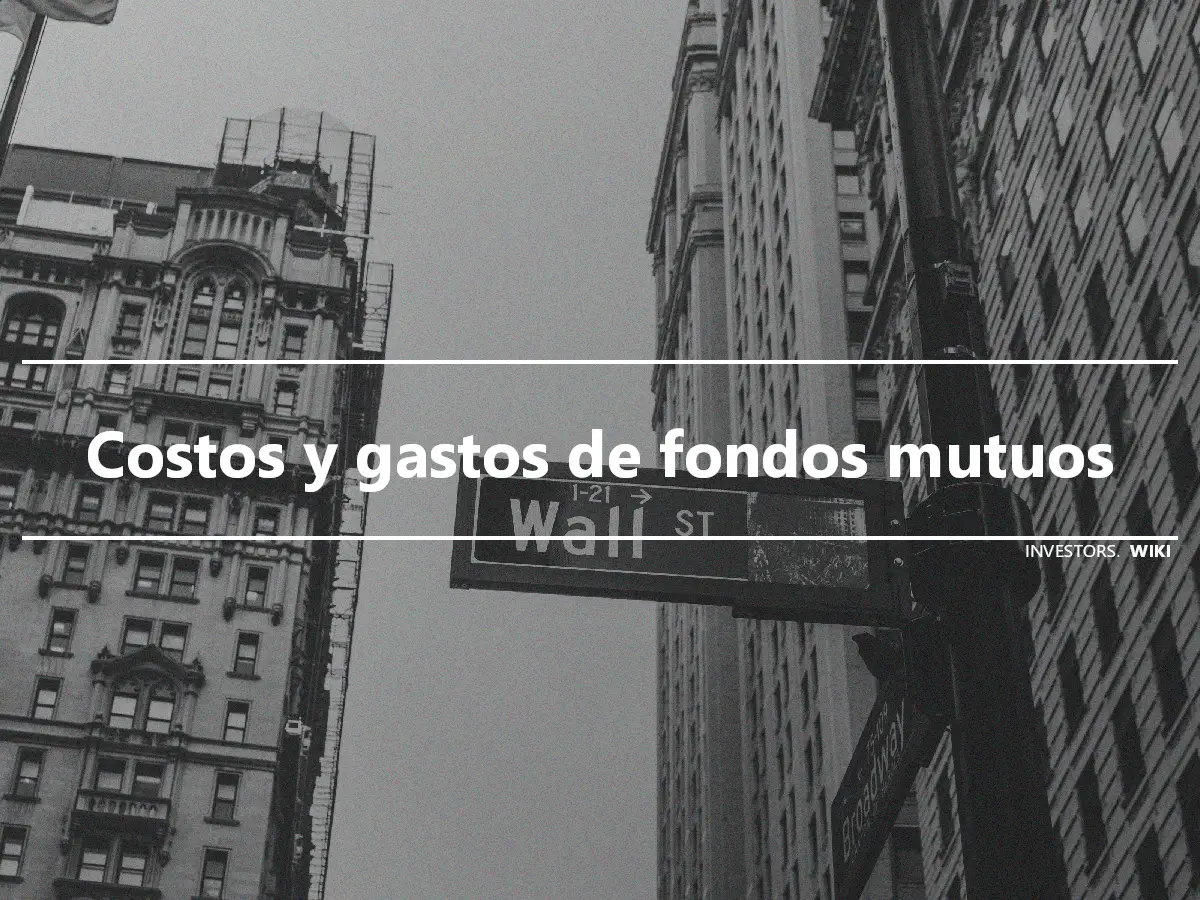 Costos y gastos de fondos mutuos