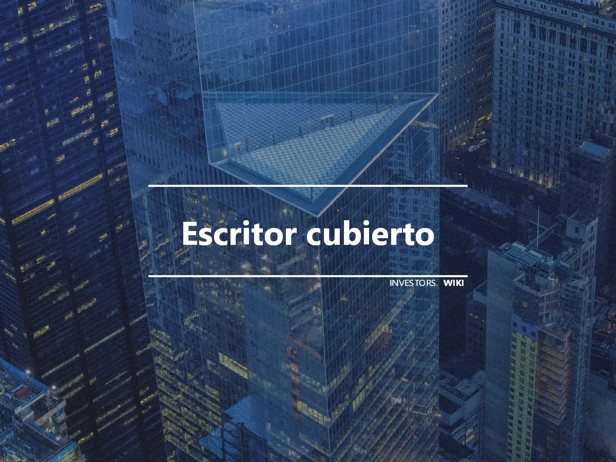 Escritor cubierto