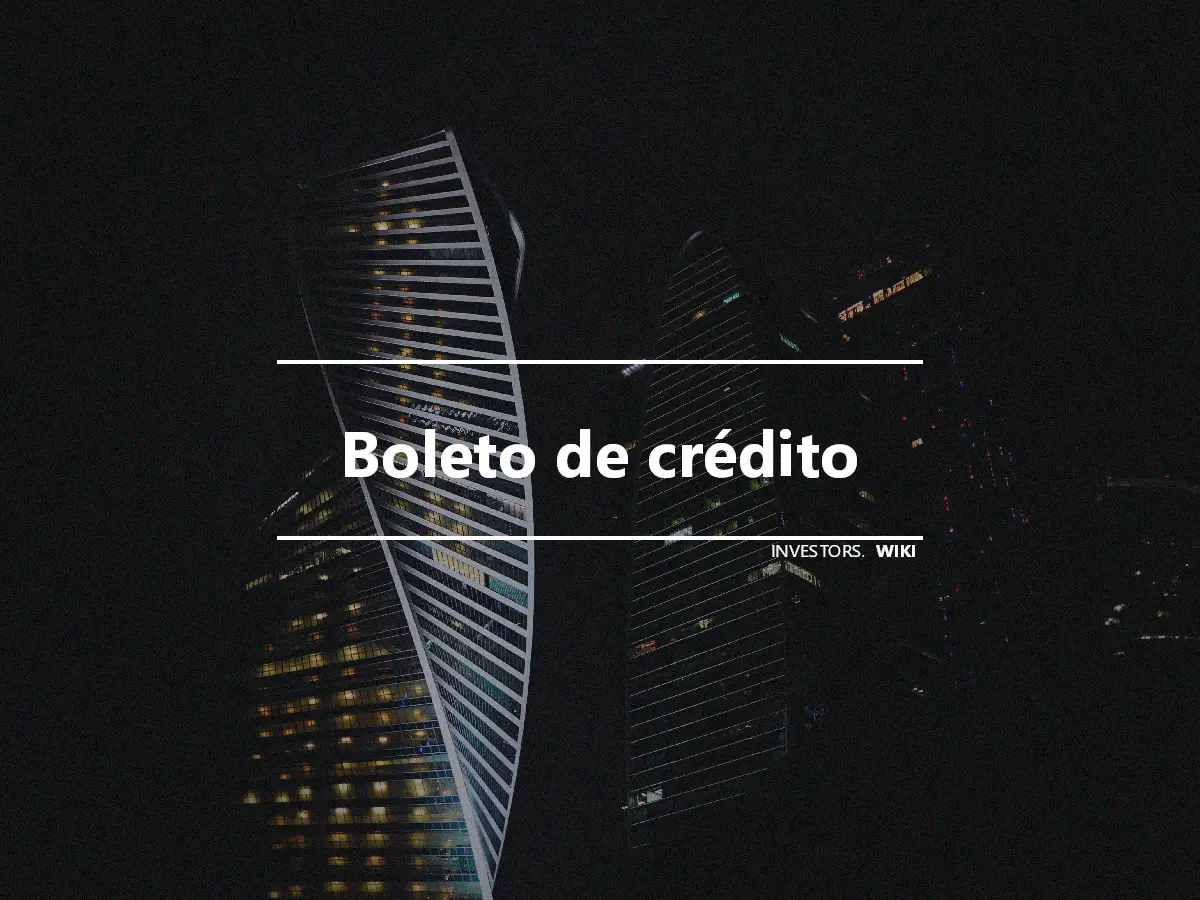 Boleto de crédito