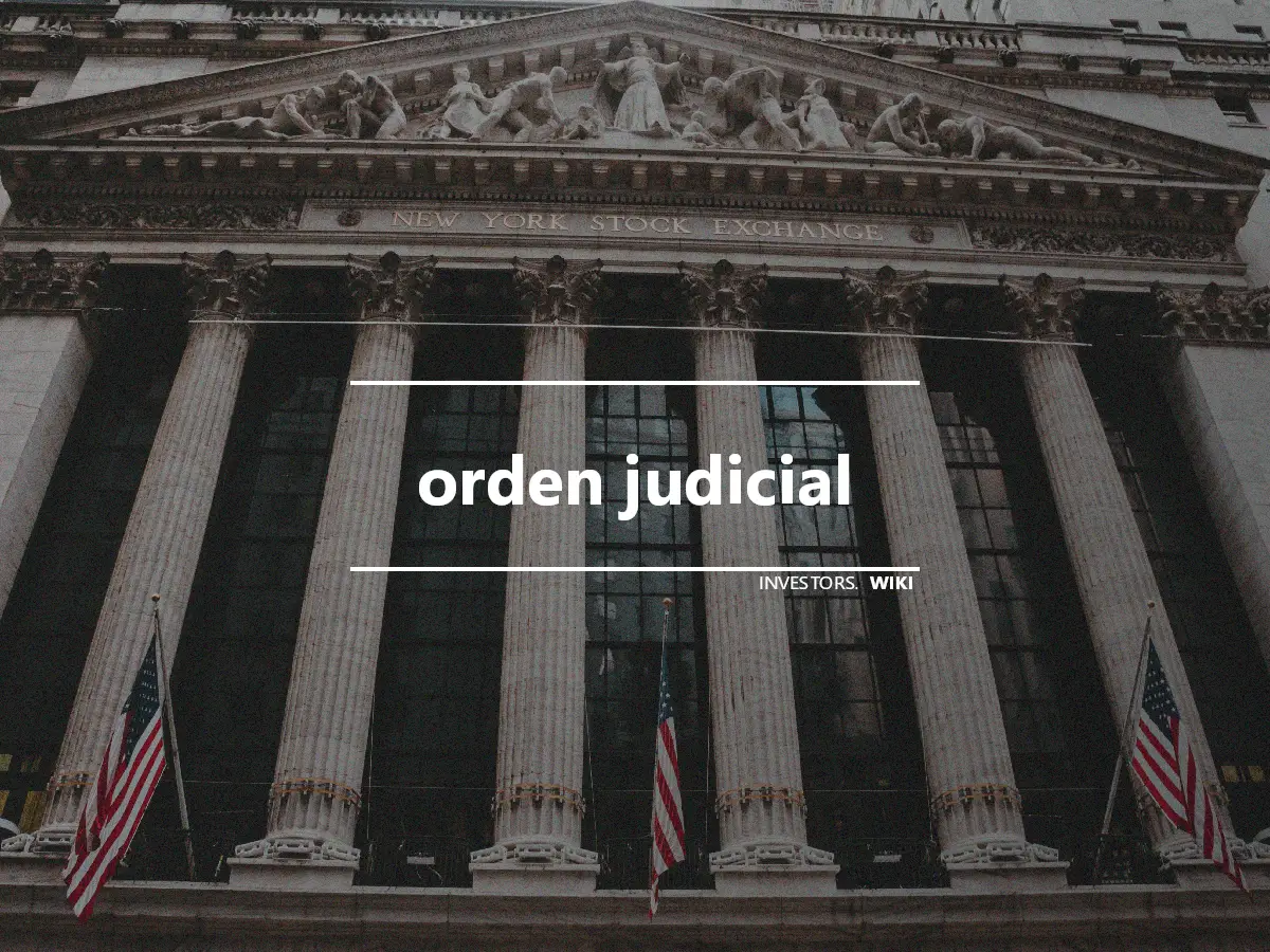orden judicial