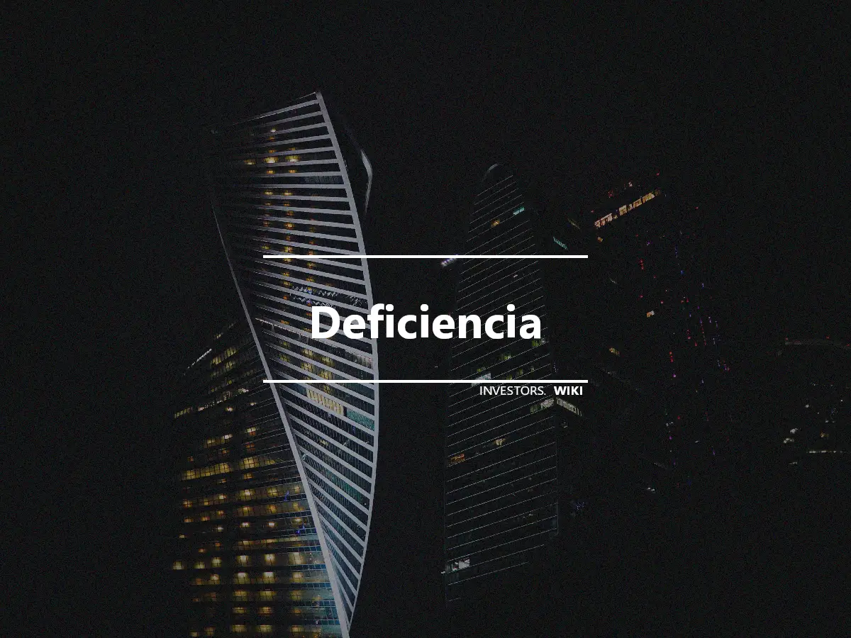 Deficiencia