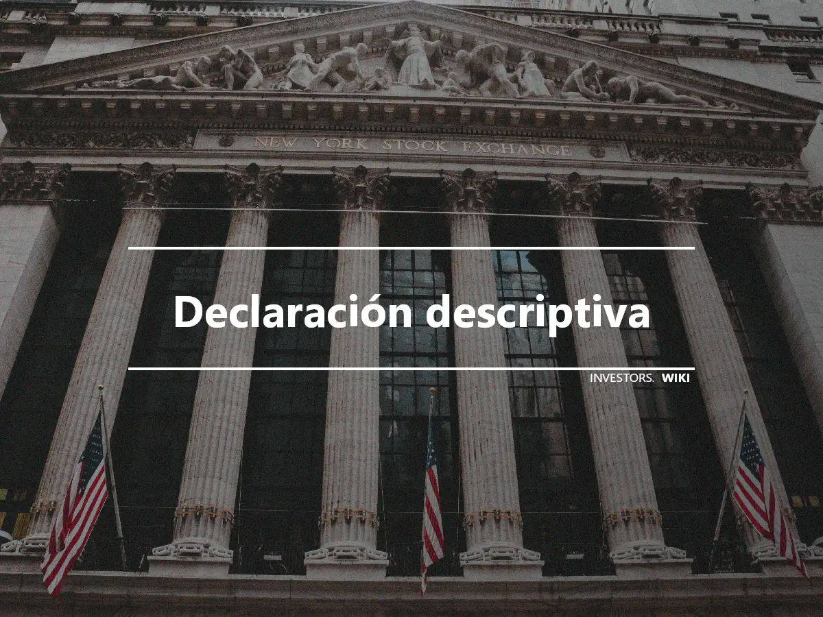 Declaración descriptiva