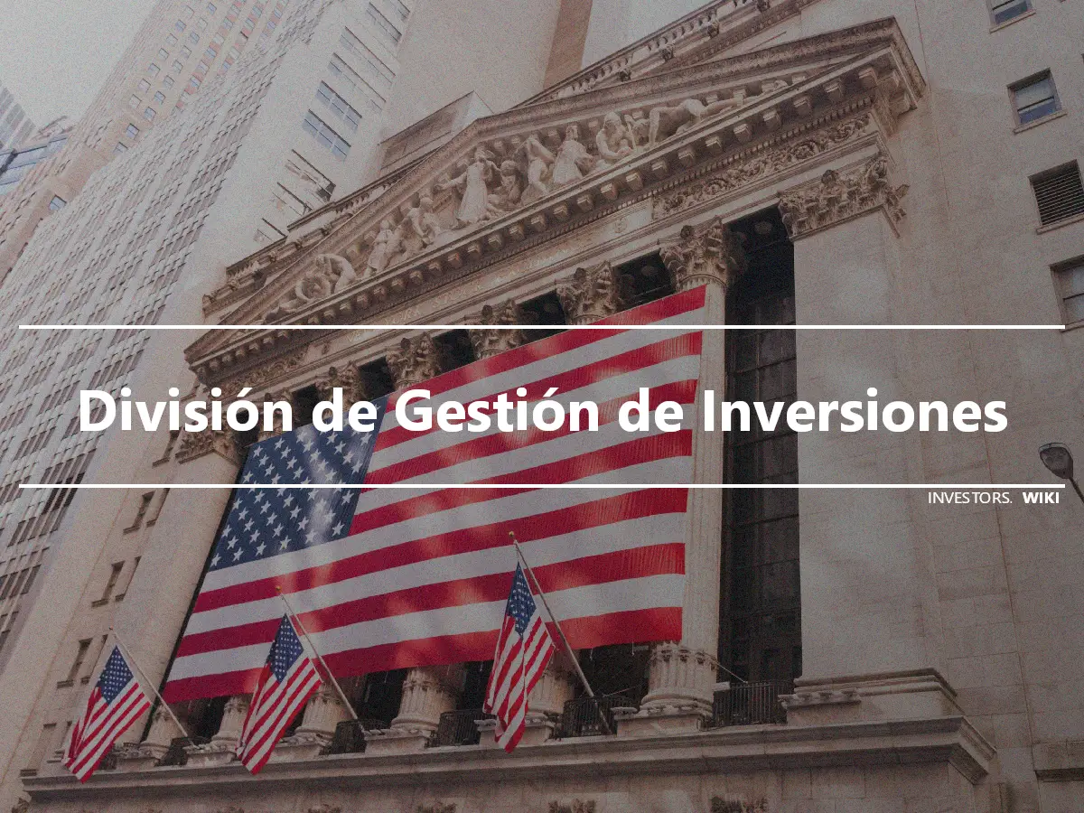 División de Gestión de Inversiones