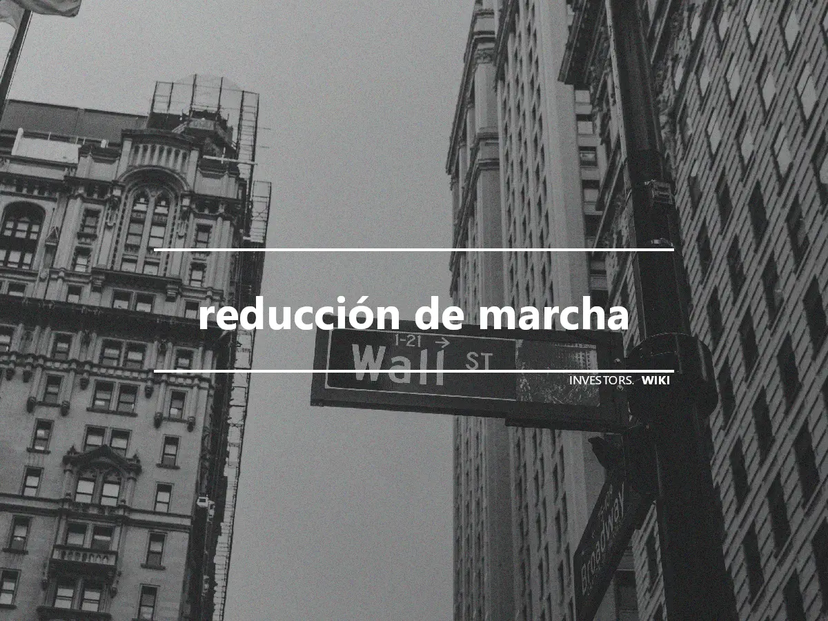 reducción de marcha