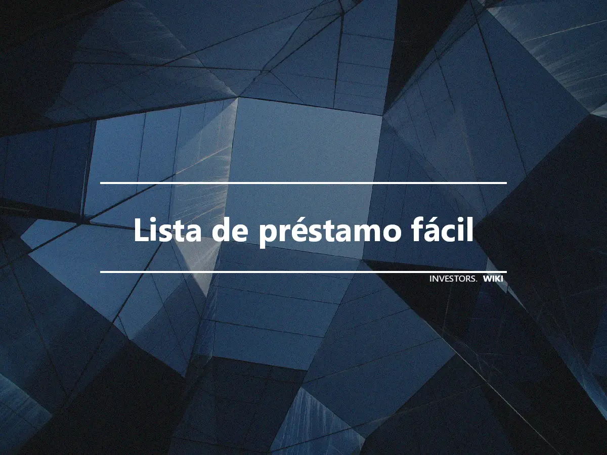 Lista de préstamo fácil