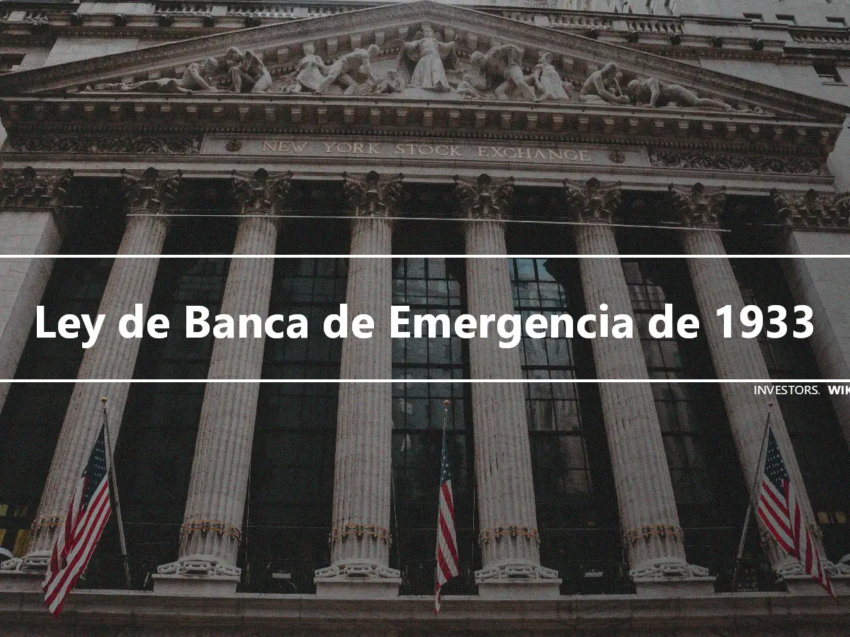 Ley de Banca de Emergencia de 1933