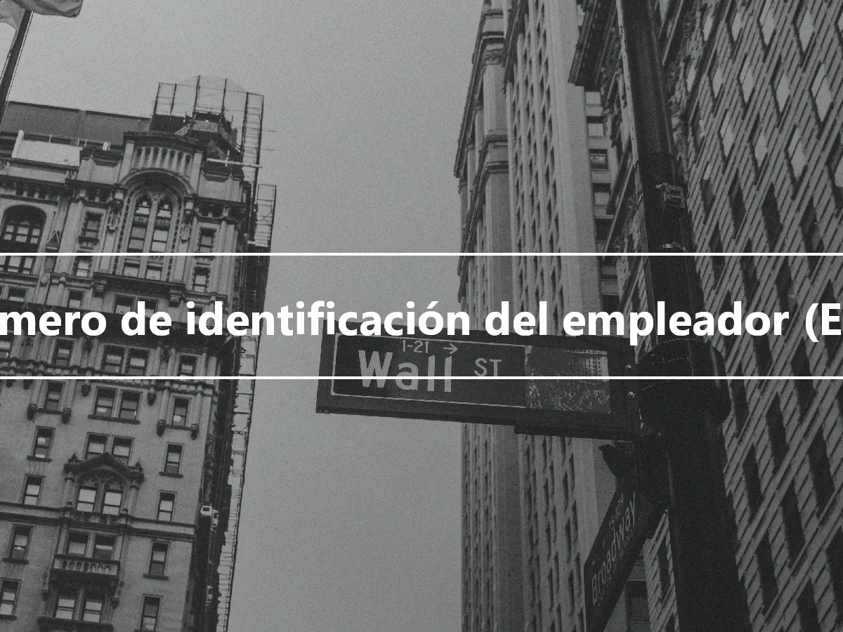 Número de identificación del empleador (EIN)