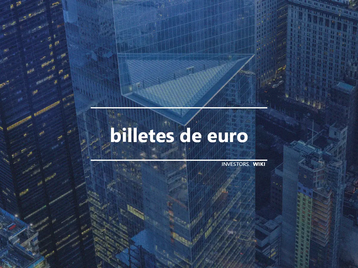 billetes de euro