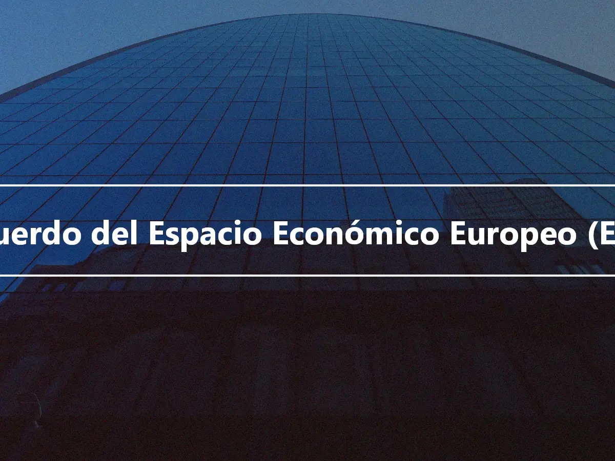 Acuerdo del Espacio Económico Europeo (EEE)