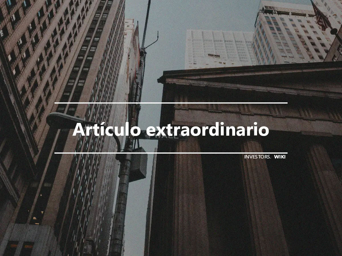 Artículo extraordinario