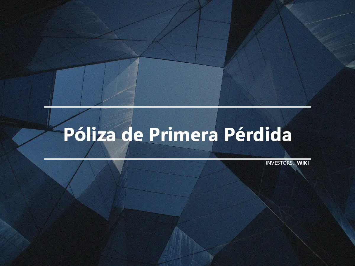 Póliza de Primera Pérdida