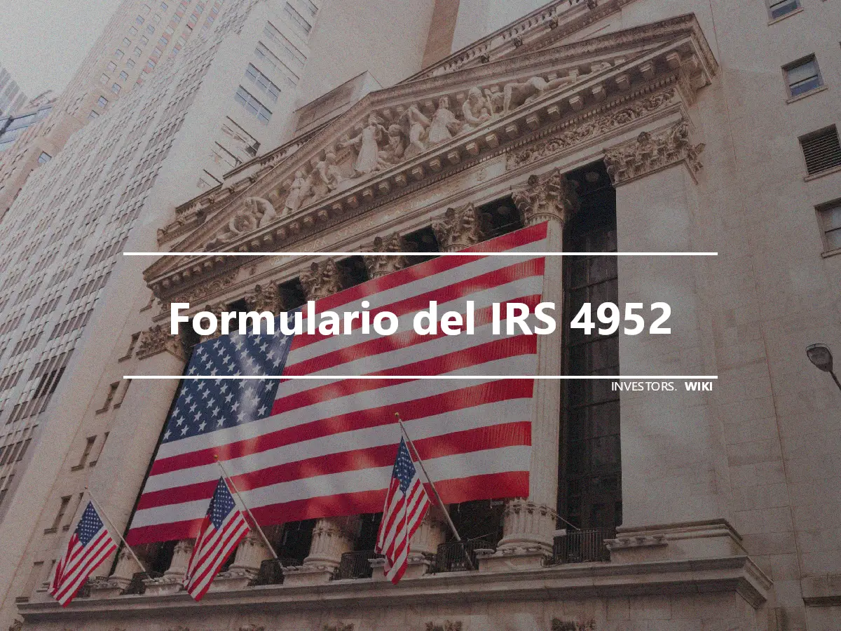 Formulario del IRS 4952